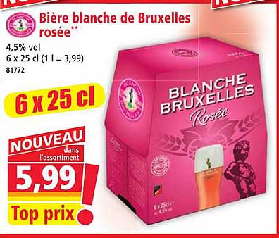 Bière blanche de Bruxelles rosée**