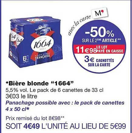 Bière blonde “1664”