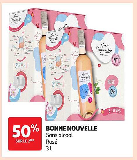 BONNE NOUVELLE Sans alcool Rosé 3 l