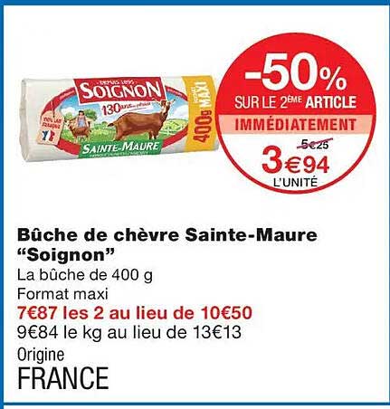 Bûche de chèvre Sainte-Maure “Soignon”