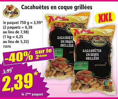 Cacahuètes en coque grillées