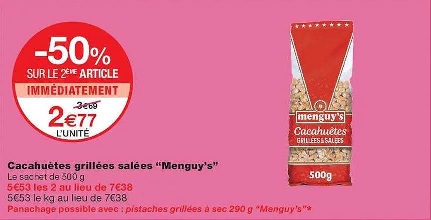 Cacahuètes grillées salées “Menguy’s”