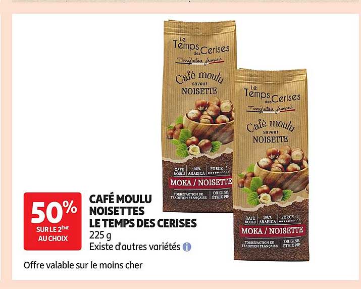 CAFÉ MOULU NOISETTES LE TEMPS DES CERISES 225 g