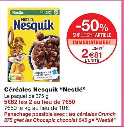 Céréales Nesquik “Nestlé”