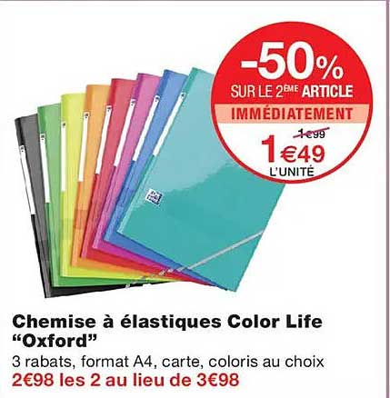 Chemise à élastiques Color Life “Oxford”