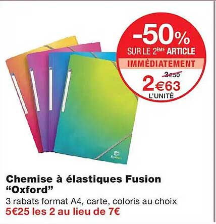 Chemise à élastiques Fusion “Oxford”