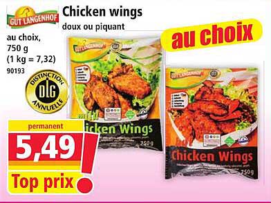 Chicken wings doux ou piquant