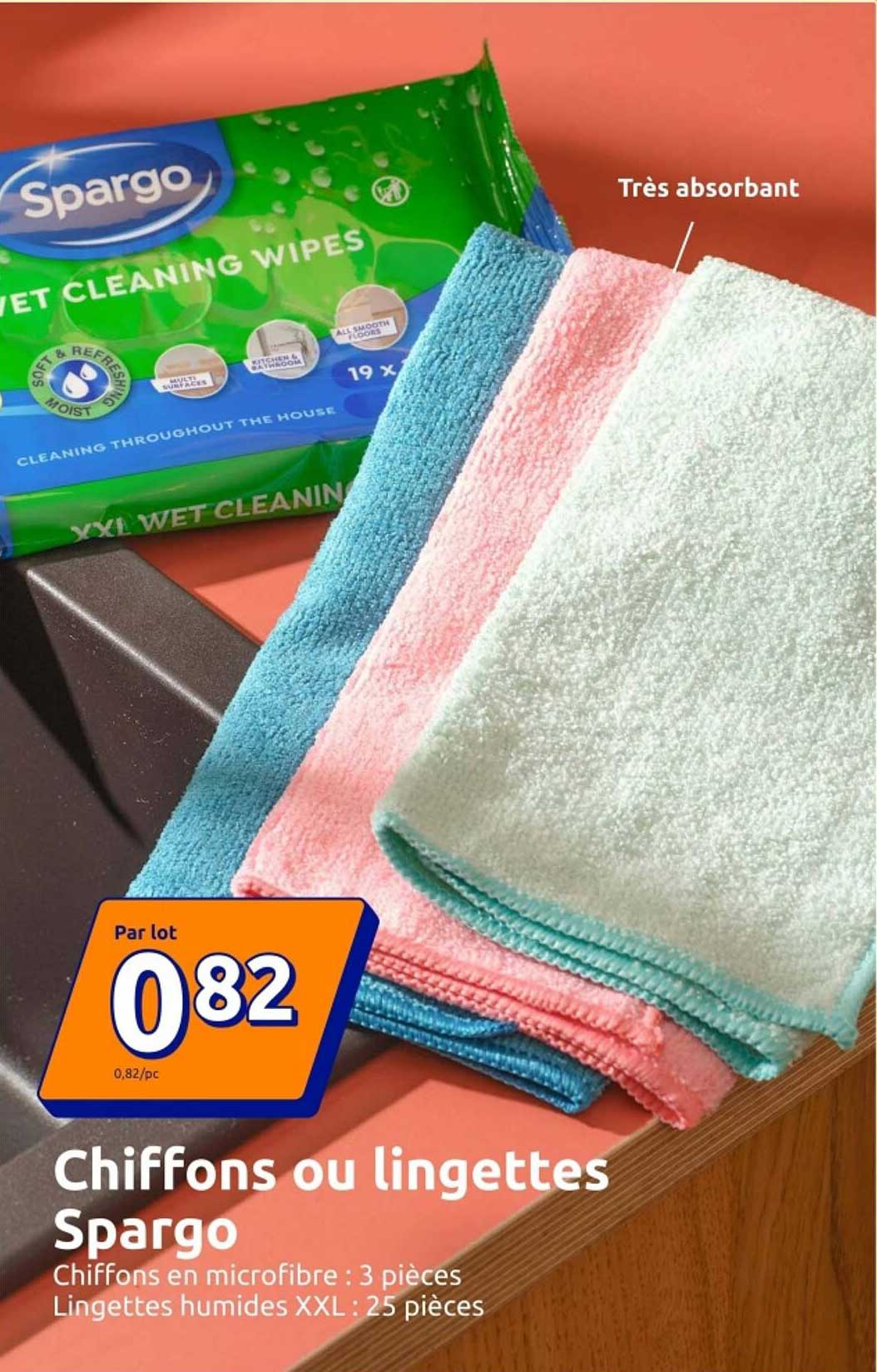 Chiffons ou lingettes Spargo