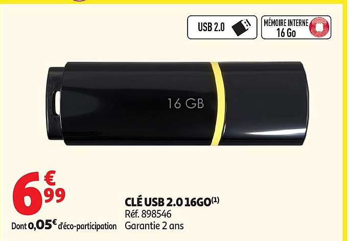 CLÉ USB 2.0 16GO