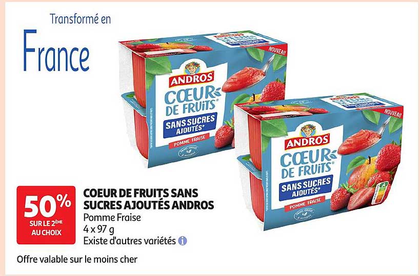 COEUR DE FRUITS SANS SUCRES AJOUTÉS ANDROS