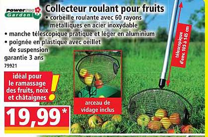 Collecteur roulant pour fruits
