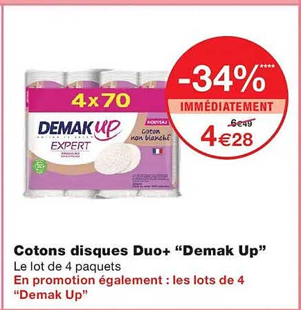 Cotons disques Duo+ “Demak Up”