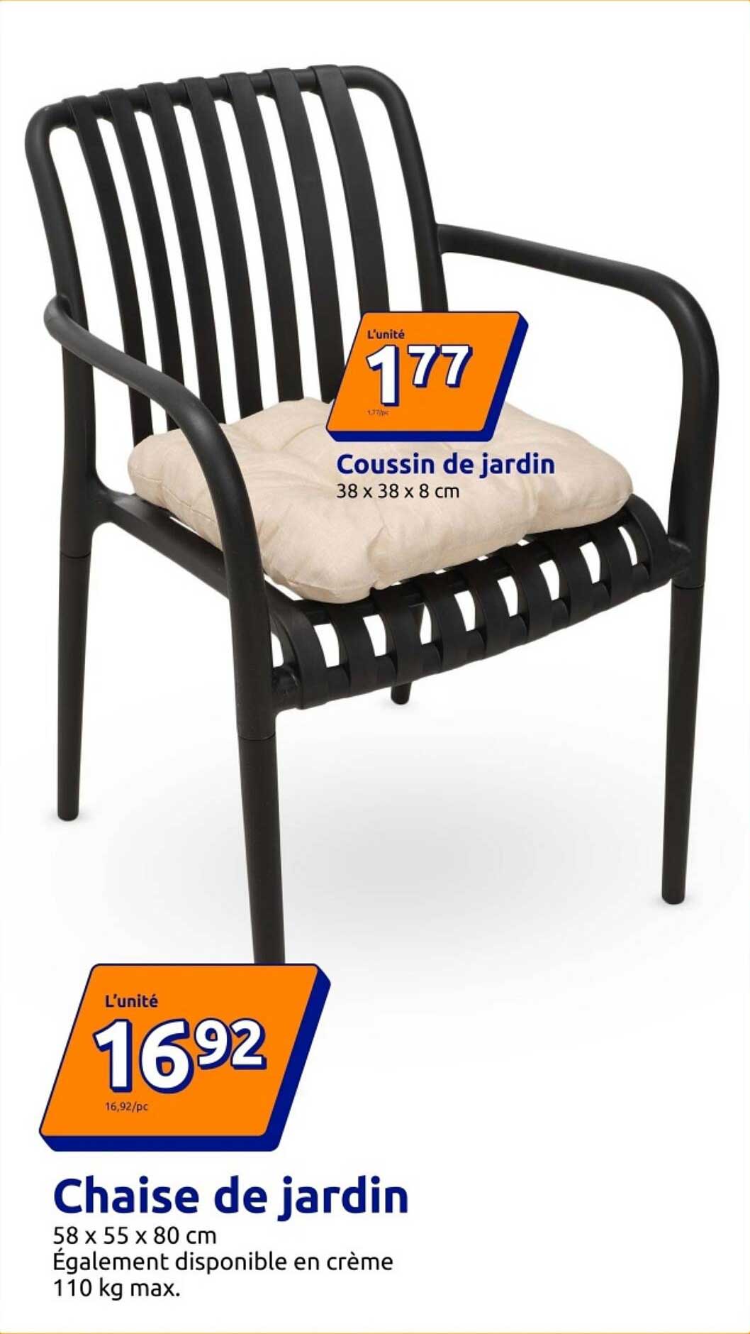 Coussin de jardin 38 x 38 x 8 cm