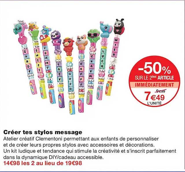 Créer tes stylos message