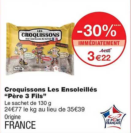 Croquissons Les Ensoleillés "Père 3 Fils"