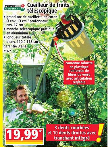 Cueilleur de fruits télescopique