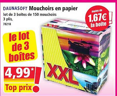 DAUNASOFT Mouchoirs en papier