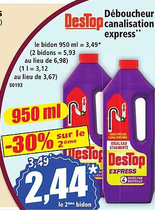 Destop Déboucheur canalisations express