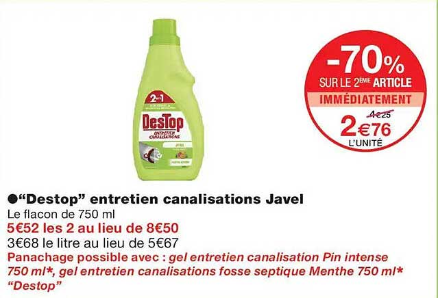 “Destop” entretien canalisations Javel