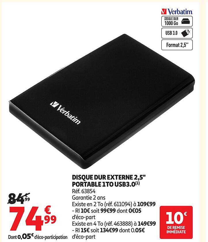 DISQUE DUR EXTERNE 2,5" PORTABLE 1TO USB3.0(1)
