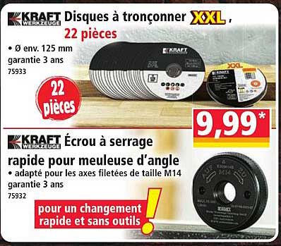 Disques à tronçonner XXL, 22 pièces