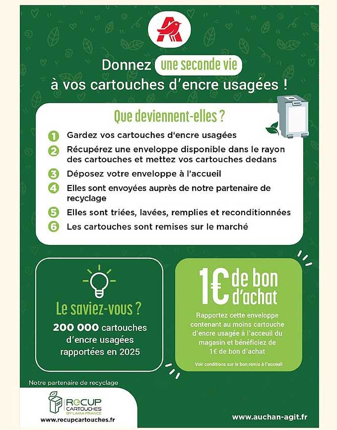 Donnez une seconde vie à vos cartouches d'encre usagées !