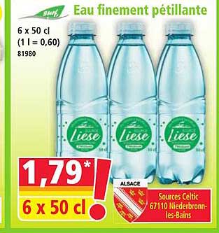 Eau finement pétillante