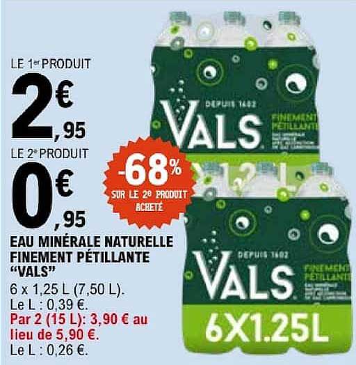 EAU MINÉRALE NATURELLE FINEMENT PÉTILLANTE “VALS”