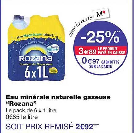 Eau minérale naturelle gazeuse “Rozana”