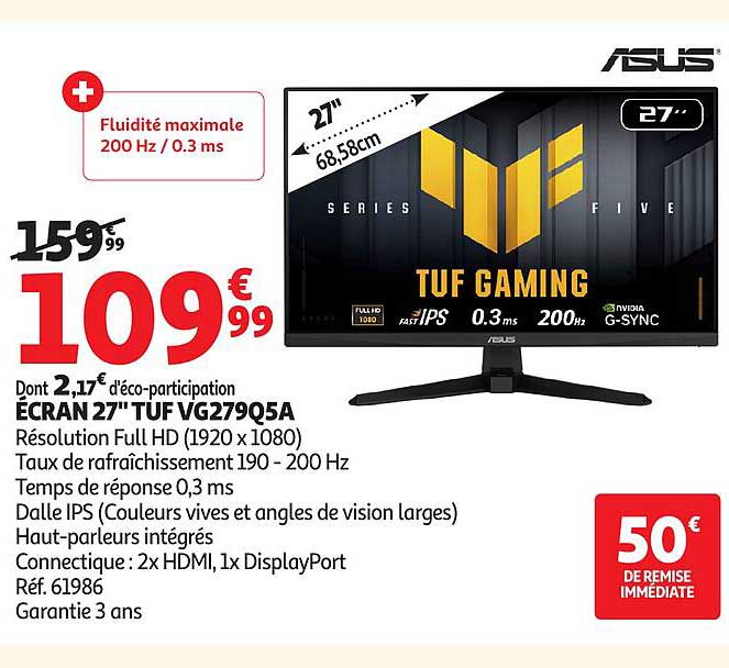 ECRAN 27" TUF VG279Q5A