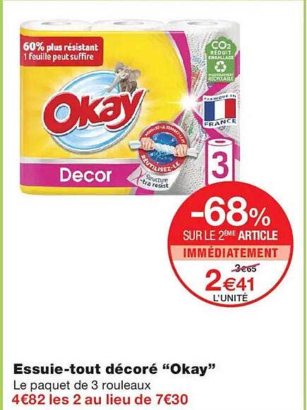 Essuie-tout décoré “Okay”