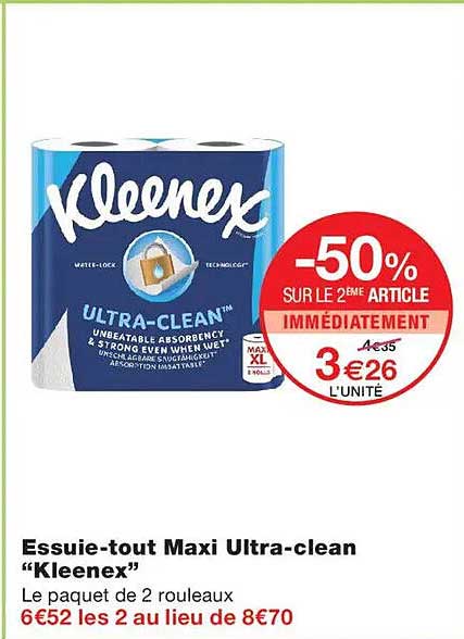 Essuie-tout Maxi Ultra-clean “Kleenex”