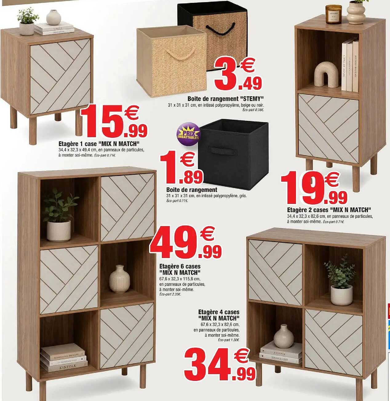Etagère 1 case "MIX N MATCH"
