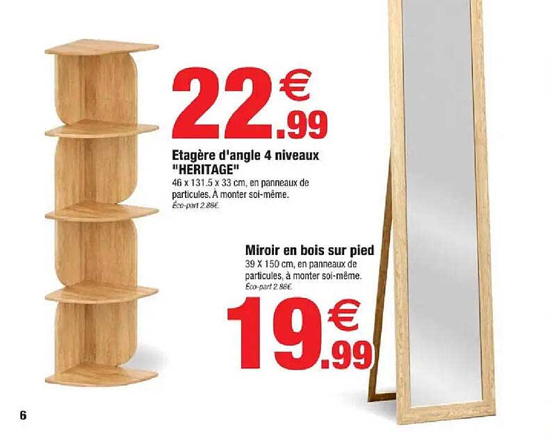 Etagère d'angle 4 niveaux "HERITAGE"