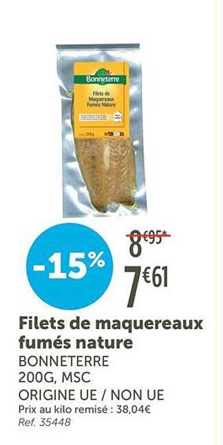 Filets de maquereaux fumés nature
