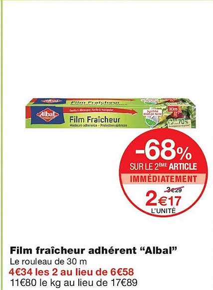 Film fraîcheur adhérent “Albal”