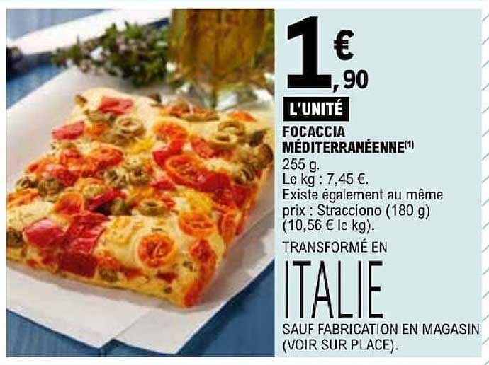 FOCACCIA MÉDITERRANÉENNE