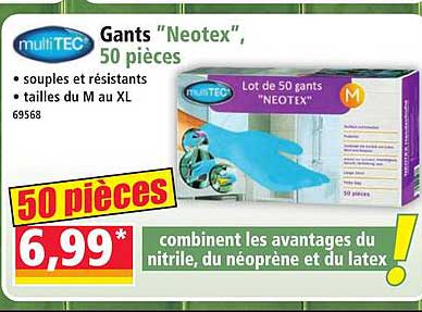Gants "Neotex", 50 pièces