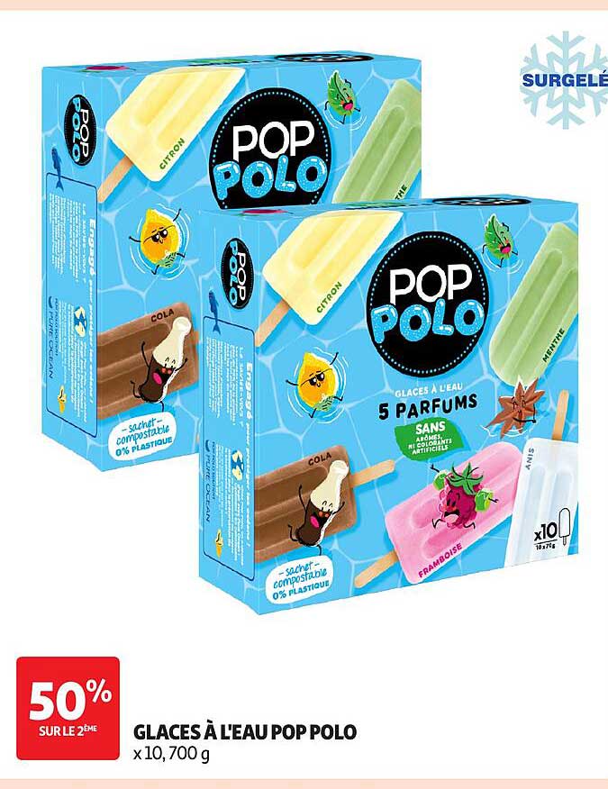 GLACES À L'EAU POP POLO