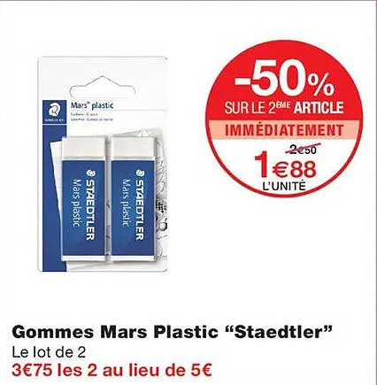 Gommes Mars Plastic “Staedtler”