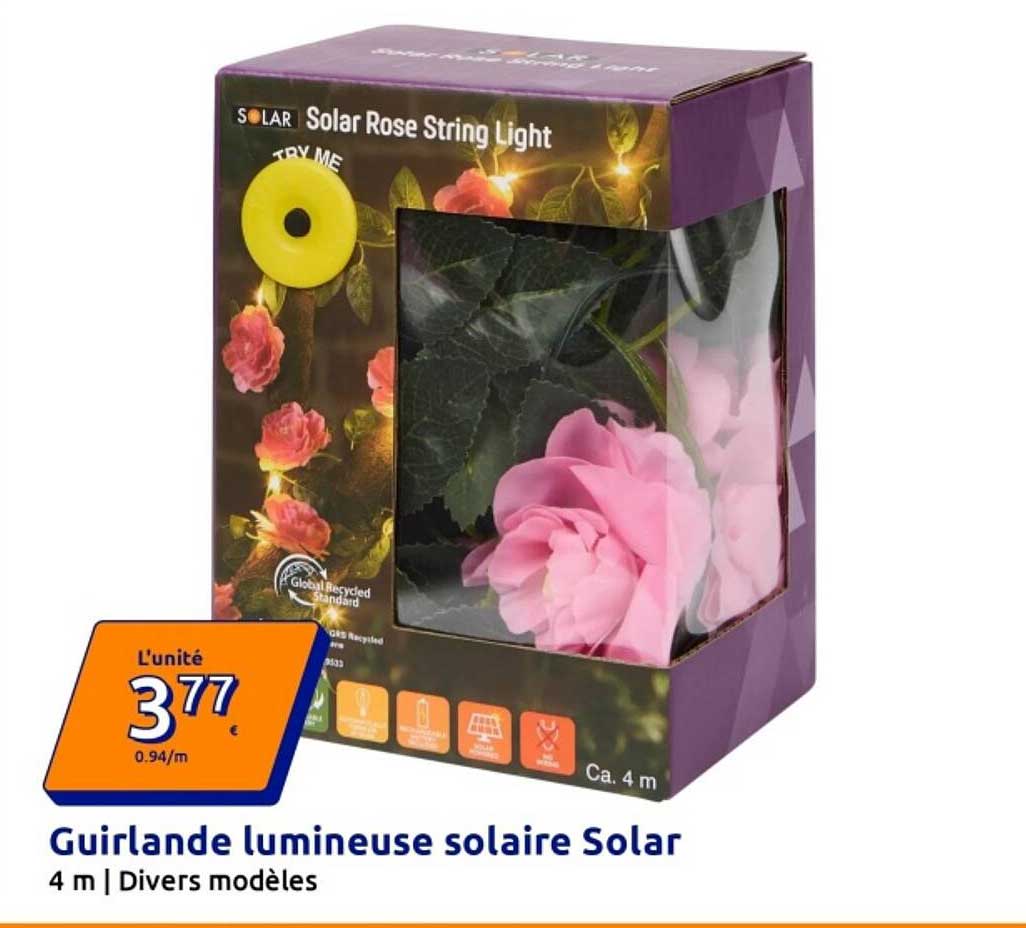 Guirlande lumineuse solaire Solar 4 m | Divers modèles