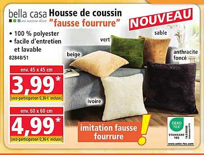House de coussin "fausse fourrure"