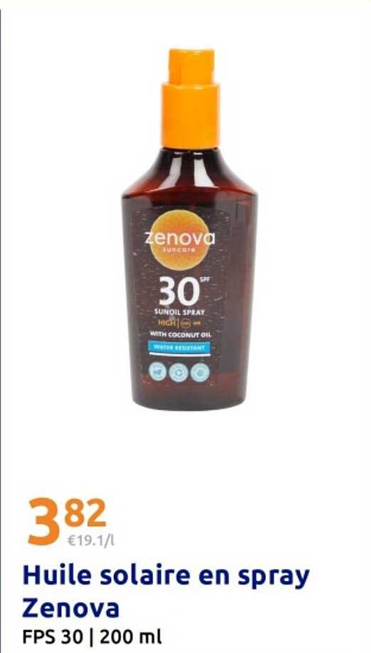 Huile solaire en spray Zenova