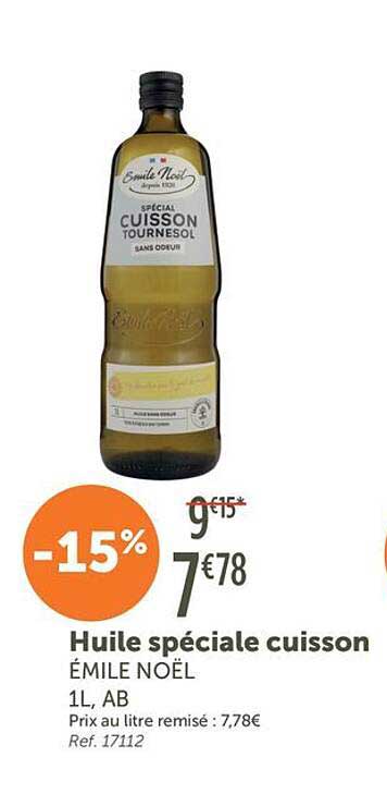 Huile spéciale cuisson ÉMILE NOËL 1L, AB