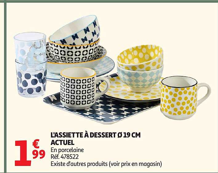 L'ASSIETTE À DESSERT Ø 19 CM ACTUEL