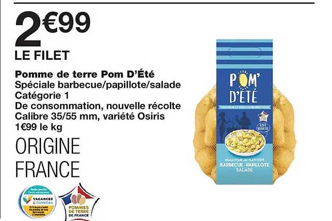 LE FILET Pomme de terre Pom D'été