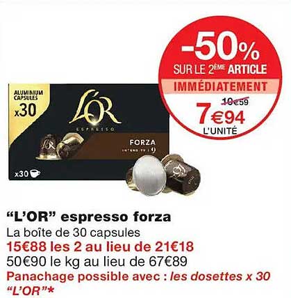 “L’OR” espresso forza