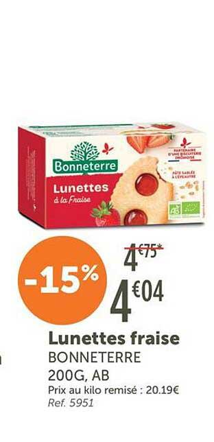 Lunettes fraise BONNETERRE 200G, AB