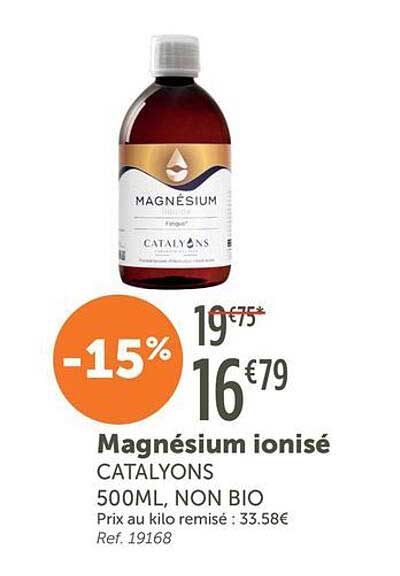 Magnésium ionisé CATALYONS 500ML, NON BIO