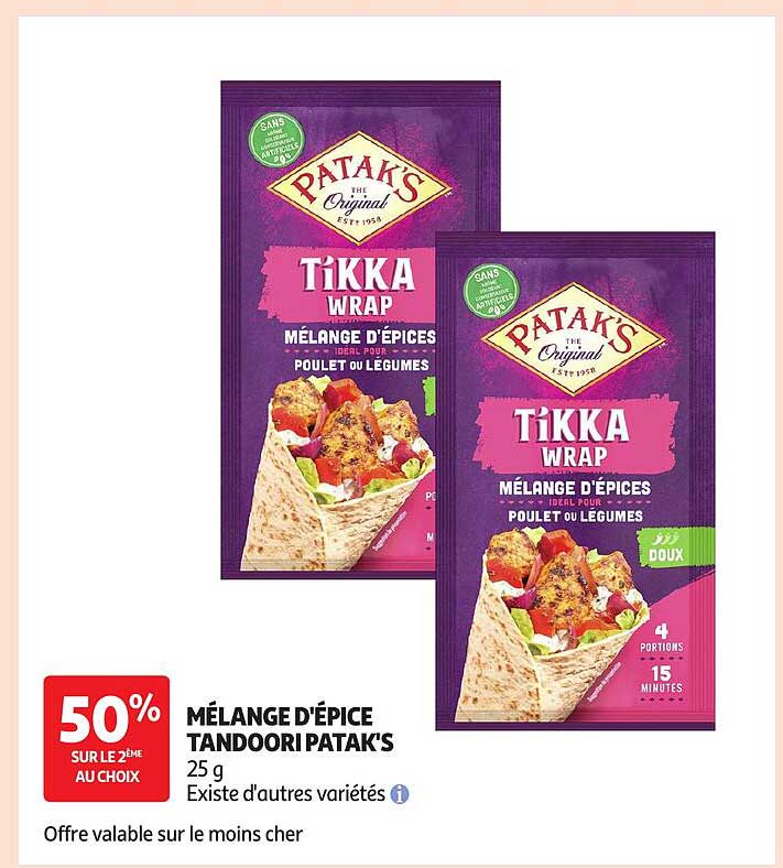 MÉLANGE D'ÉPICE TANDOORI PATAK'S 25 g